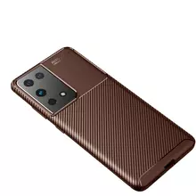 Чехол бампер для Samsung Galaxy S21 Ultra Ipaky Lasy Brown (Коричневый)