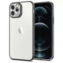 Чехол бампер для Apple iPhone 12 Pro Spigen Optik Crystal Chrome Gray (Серый Хром) ACS02102