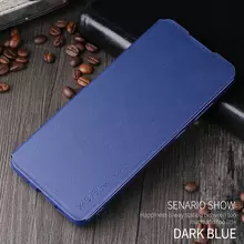 Чехол книжка для Samsung Galaxy S21 Ultra X-Level Leather Book Blue (Синий)