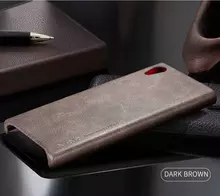 Чехол бампер для Sony Xperia XA1 2017 X-Level Leather Bumper Coffee (Кофейный)