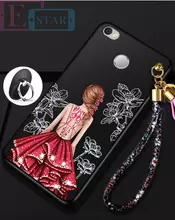 Чехол бампер для Xiaomi Redmi Note 5A Prime Anomaly Barbi Sakura Boom Black Girl in Red Dress (Черный Девушка в Красном)