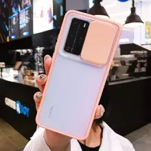 Чехол бампер для Huawei P40 Pro Plus Anomaly CamShield Pink (Розовый)