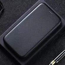 Чехол книжка для Samsung Galaxy A51 Anomaly Carbon Book Black (Черный)