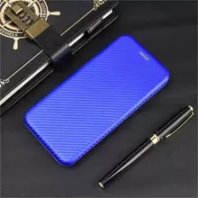 Чехол книжка для Motorola Moto E7 Plus Anomaly Carbon Book Blue (Синий)