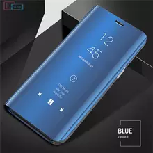 Чехол книжка для Samsung Galaxy J6 Plus Anomaly Clear View Blue (Синий)