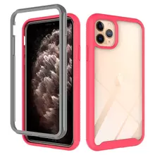 Чехол бампер для iPhone 12 Pro Anomaly Hybrid 360 Matte Pink&Gray (Матовый Розовый&Серый)