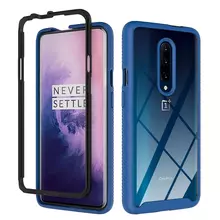 Чехол бампер для OnePlus 7 Pro Anomaly Hybrid 360 Navy Blue&Black (Темно Синий&Черный)