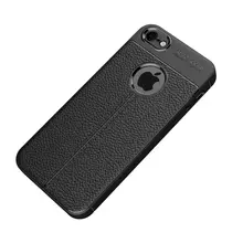 Чехол бампер для iPhone SE 2020 Anomaly Leather Fit Black (Черный)