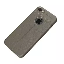 Чехол бампер для iPhone SE 2020 Anomaly Leather Fit Gray (Серый)