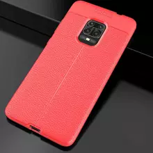 Чехол бампер для Xiaomi Redmi Note 9 Pro Max Anomaly Leather Fit Red (Красный)