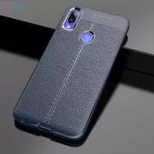 Чехол бампер для Samsung Galaxy M20 Anomaly Leather Fit Blue (Синий)