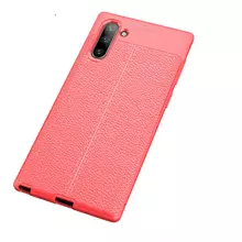 Чехол бампер для Samsung Galaxy Note 10 Anomaly Leather Fit Red (Красный)