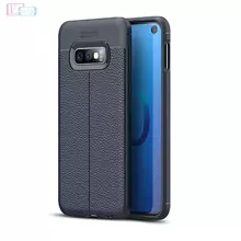 Чехол бампер для Samsung Galaxy S10e Anomaly Leather Fit Blue (Синий)