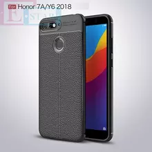 Чехол бампер для Huawei Y6 Pro 2018 Anomaly Leather Fit Black (Черный)