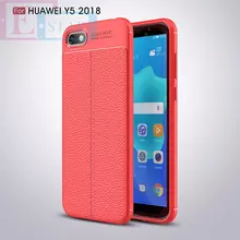 Чехол бампер для Huawei Y5 2018 Anomaly Leather Fit Red (Красный)