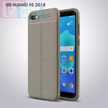 Чехол бампер для Huawei Y5 2018 Anomaly Leather Fit Gray (Серый)