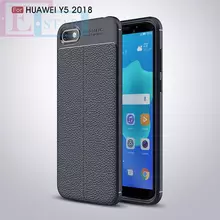 Чехол бампер для Huawei Y5 2018 Anomaly Leather Fit Blue (Синий)