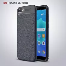Чехол бампер для Huawei Y5 Lite 2018 Anomaly Leather Fit Blue (Синий)