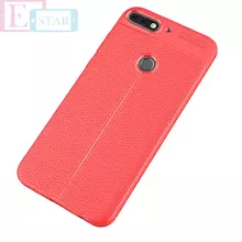 Чехол бампер для Huawei Y7 2018 Anomaly Leather Fit Red (Красный)