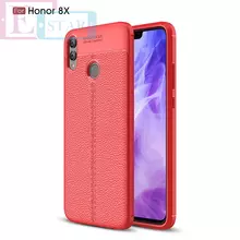 Чехол бампер для Huawei Honor 8X Anomaly Leather Fit Red (Красный)