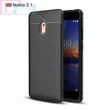 Чехол бампер для Nokia 2.1 Anomaly Leather Fit Black (Черный)