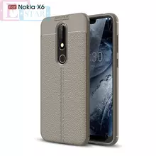 Чехол бампер для Nokia 6.1 Plus Anomaly Leather Fit Gray (Серый)