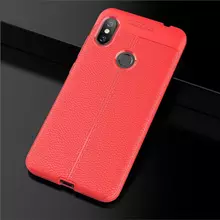 Чехол бампер для Xiaomi Redmi Note 6 Pro Anomaly Leather Fit Red (Красный)