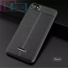 Чехол бампер для Xiaomi Redmi 6A Anomaly Leather Fit Black (Черный)