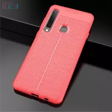 Чехол бампер для Samsung Galaxy A9 2018 Anomaly Leather Fit Red (Красный)