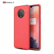Чехол бампер для OnePlus 7T Anomaly Leather Fit Red (Красный)