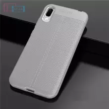 Чехол бампер для Huawei Y6 Pro 2019 Anomaly Leather Fit Gray (Серый)