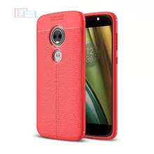 Чехол бампер для Motorola Moto E5 Anomaly Leather Fit Red (Красный)