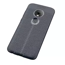 Чехол бампер для Motorola Moto G7 Anomaly Leather Fit Blue (Синий)