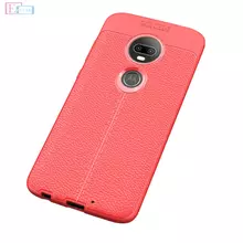 Чехол бампер для Motorola Moto G7 Anomaly Leather Fit Red (Красный)