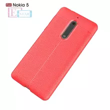 Чехол бампер для Nokia 5 Anomaly Leather Fit Red (Красный)