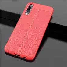 Чехол бампер для Samsung Galaxy A50s Anomaly Leather Fit Red (Красный)