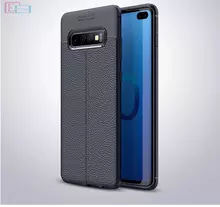 Чехол бампер для Samsung Galaxy S10 Plus Anomaly Leather Fit Blue (Синий)
