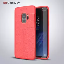 Чехол бампер для Samsung Galaxy S9 Anomaly Leather Fit Red (Красный)