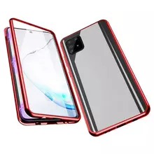 Чехол бампер для Samsung Galaxy Note 10 Lite Anomaly Magnetic 360 With Glass Red (Красный)