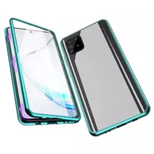 Чехол бампер для Samsung Galaxy Note 10 Lite Anomaly Magnetic 360 With Glass Green (Зеленый)