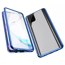 Чехол бампер для Samsung Galaxy S10 Lite Anomaly Magnetic 360 With Glass Blue (Синий)