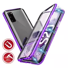 Чехол бампер для Samsung Galaxy S20 Plus Anomaly Magnetic 360 With Glass Purple (Фиолетовый)
