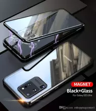 Чехол бампер для Samsung Galaxy S20 Ultra Anomaly Magnetic 360 With Glass Black (Черный)