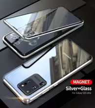 Чехол бампер для Samsung Galaxy S20 Ultra Anomaly Magnetic 360 With Glass Silver (Серебристый)