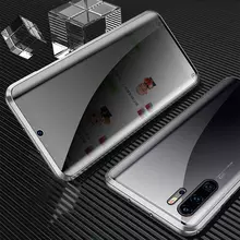 Чехол бампер для Huawei P40 Lite Anomaly Magnetic 360 With Glass Silver (Серебристый)