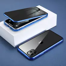 Чехол бампер для IPhone 11 Pro Max Anomaly Magnetic 360 With Glass Blue (Синий)