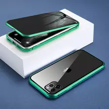 Чехол бампер для IPhone 11 Pro Max Anomaly Magnetic 360 With Glass Green (Зеленый)