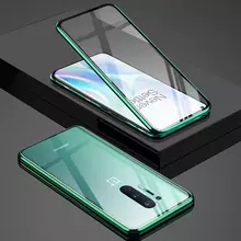 Чехол бампер для OnePlus 8 Anomaly Magnetic 360 With Glass Green (Зеленый)