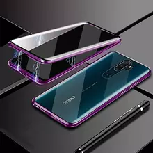 Чехол бампер для Oppo A9 2020 Anomaly Magnetic 360 With Glass Purple (Фиолетовый)