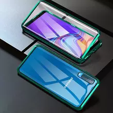 Чехол бампер для Samsung Galaxy A30s Anomaly Magnetic 360 With Glass Green (Зеленый)